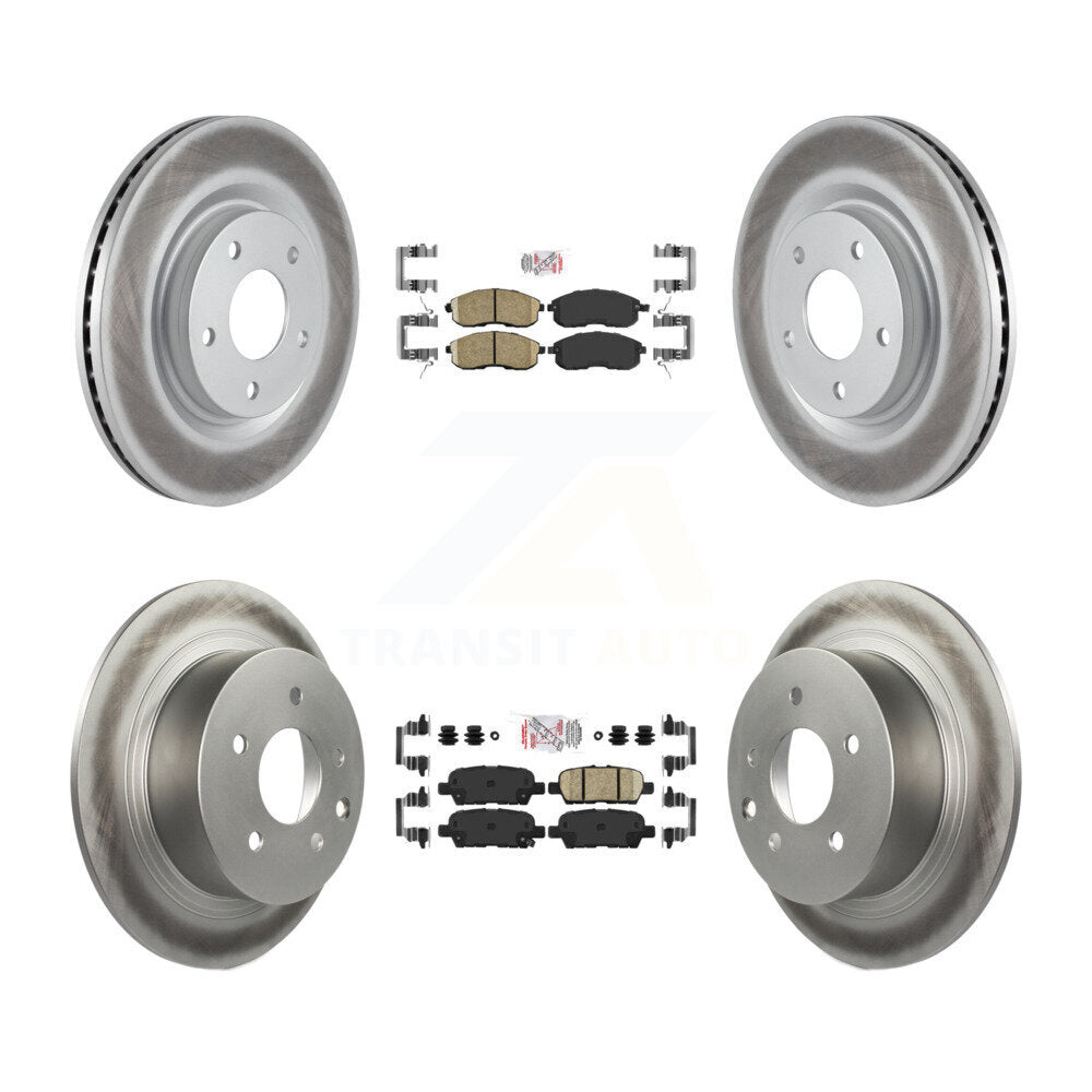 Front Rear Ceramic Pads And Coated Disc Brake Rotors Kit For Nissan Juke KGA-102200