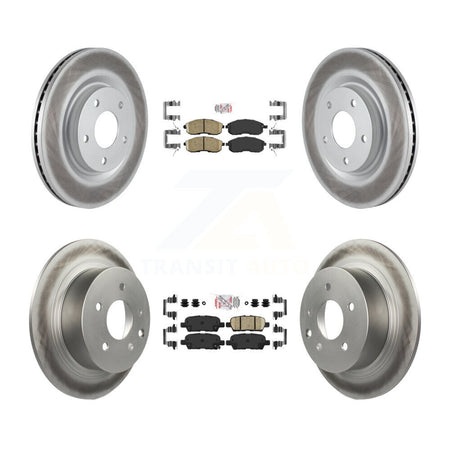 Front Rear Ceramic Pads And Coated Disc Brake Rotors Kit For Nissan Juke KGA-102200