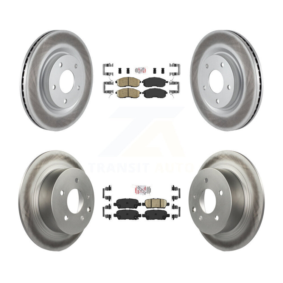 Front Rear Ceramic Pads And Coated Disc Brake Rotors Kit For Nissan Juke KGA-102201