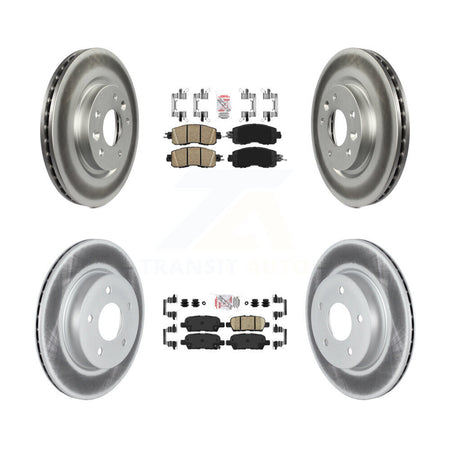 Front Rear Ceramic Pad Coated Brake Rotor Kit For Nissan LEAF With Electric Parking KGA-102203