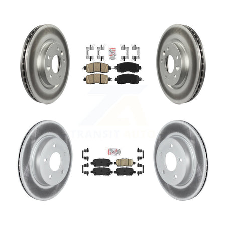 Front Rear Ceramic Pad Coated Brake Rotor Kit For Nissan LEAF With Electric Parking KGA-102205
