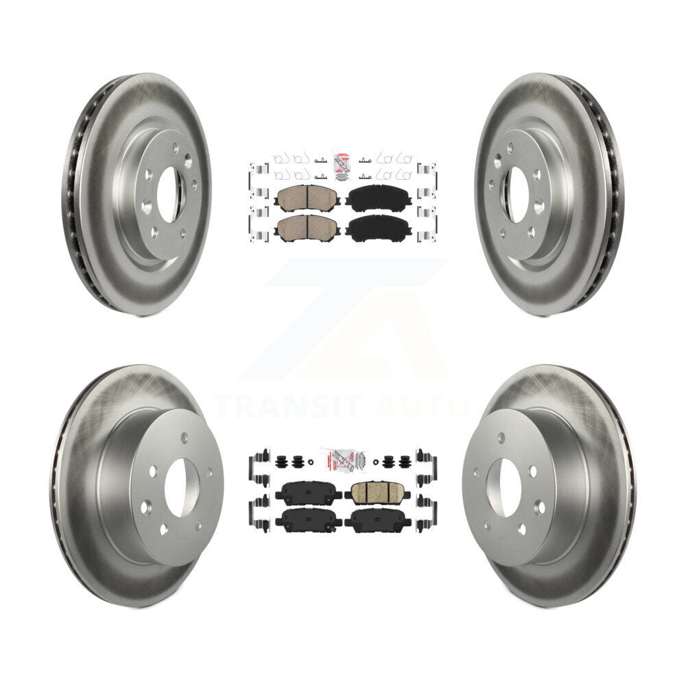 Front Rear Ceramic Pads And Coated Disc Brake Rotors Kit For Nissan Rogue Sport Qashqai KGA-102212