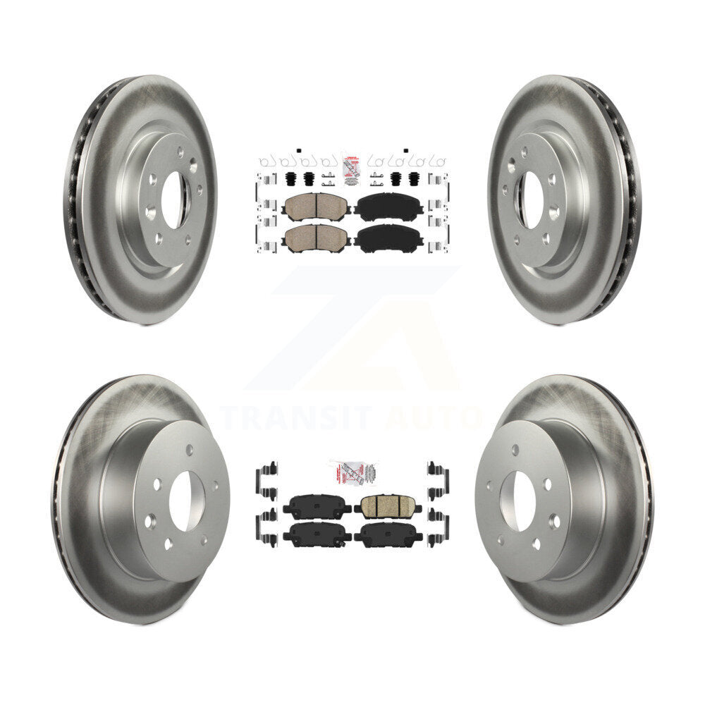 Front Rear Ceramic Pads And Coated Disc Brake Rotors Kit For Nissan Rogue Sport Qashqai KGA-102213