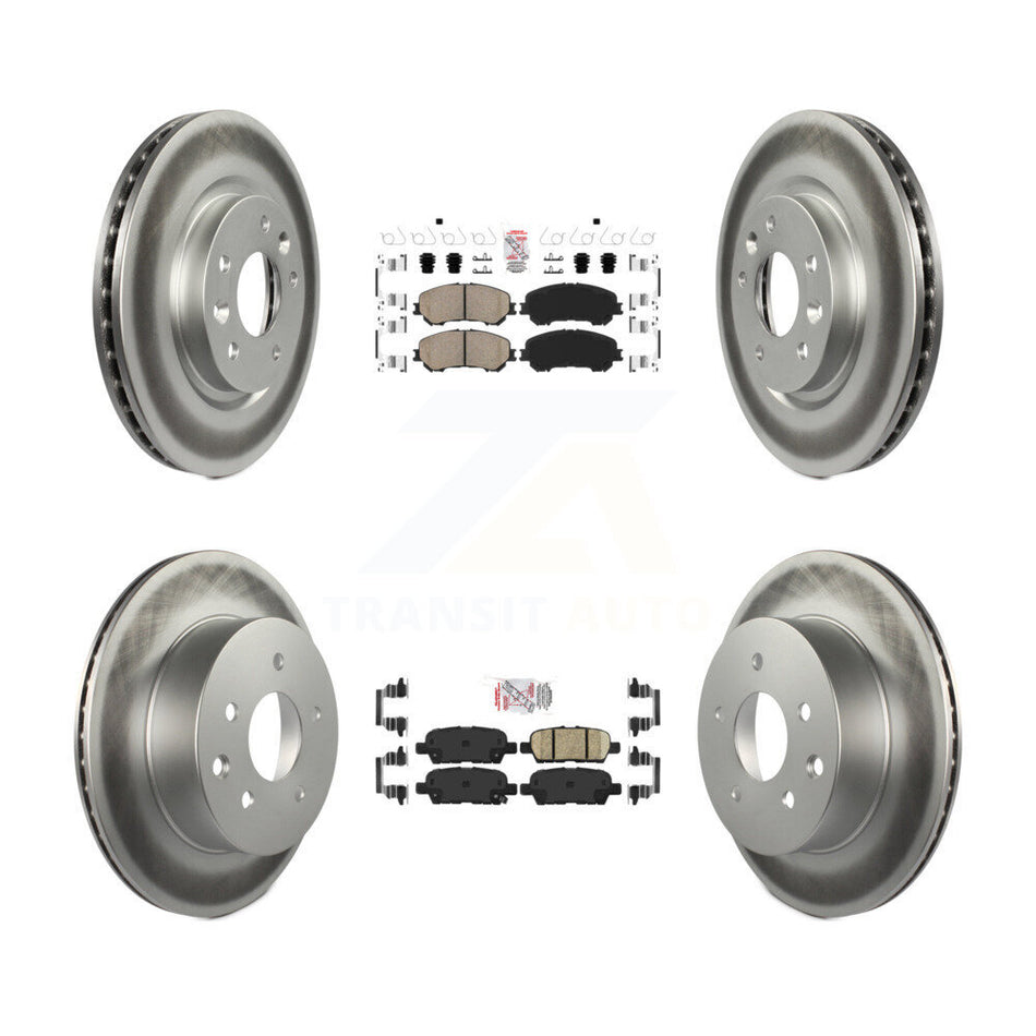 Front Rear Ceramic Pads And Coated Disc Brake Rotors Kit For Nissan Rogue Sport Qashqai KGA-102213