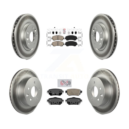 Front Rear Ceramic Pads And Coated Disc Brake Rotors Kit For 2019 Nissan Rogue Sport S KGA-102219