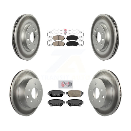 Front Rear Ceramic Pads And Coated Disc Brake Rotors Kit For 2019 Nissan Rogue Sport S KGA-102220