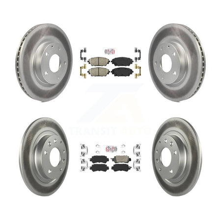 Front Rear Ceramic Pads And Coated Disc Brake Rotors Kit For 2016-2018 Mazda CX-3 AWD KGA-102273
