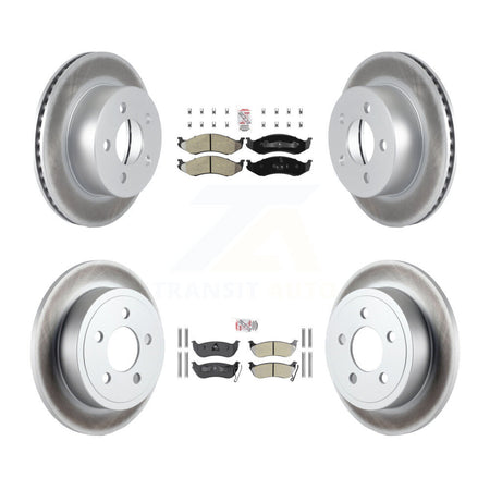 Front Rear Semi-Metallic Pad Coated Brake Rotor Kit For Jeep Wrangler TJ Disc rear brakes KGA-102280