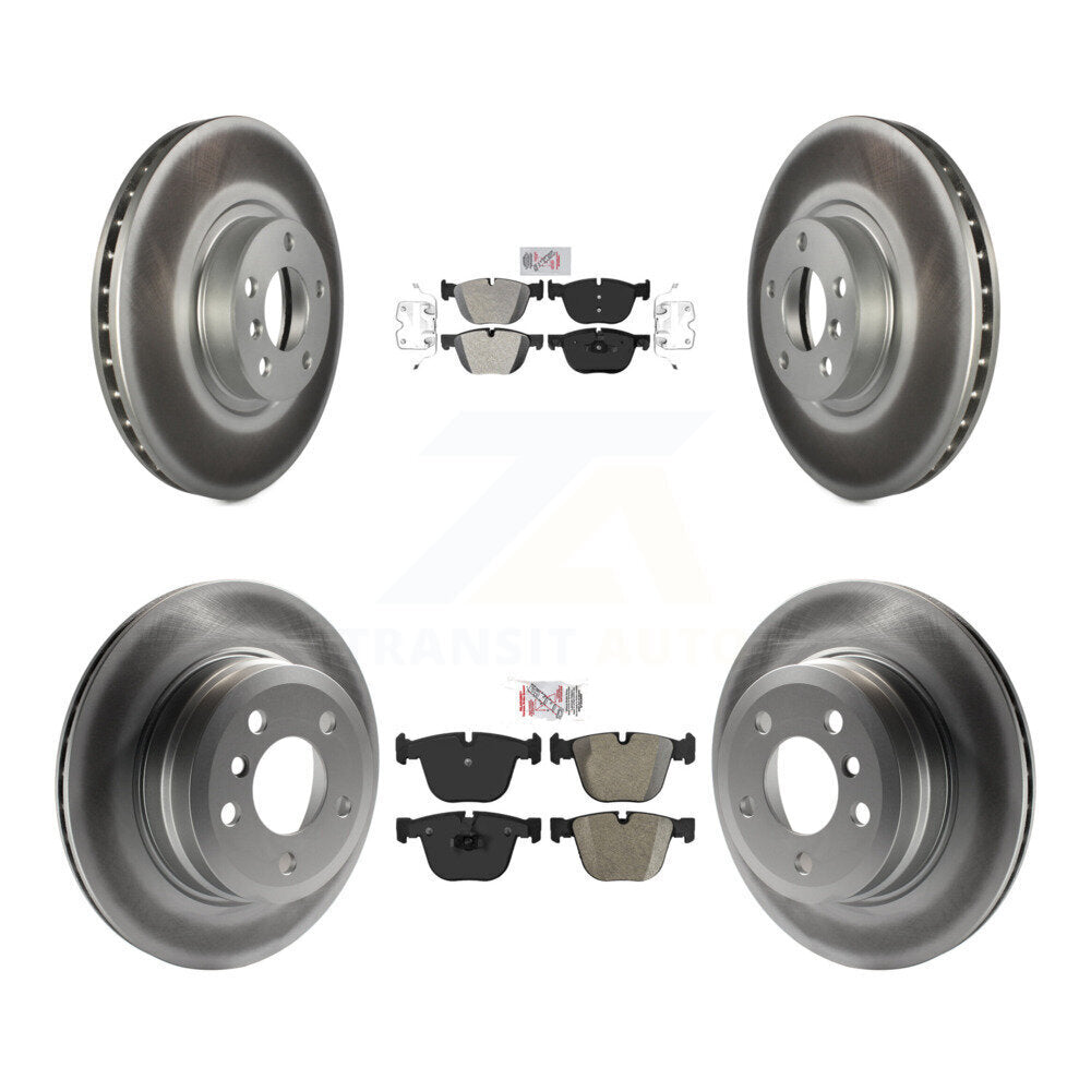 Front Rear Semi-Metallic Pad Coated Brake Rotors Kit For 2009 BMW X6 xDrive35i From 10 08 KGA-102293