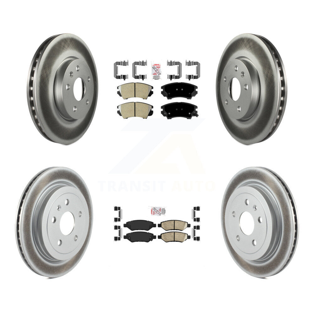 Front Semi-Metallic Rear Ceramic Pad Coat Disc Brake Rotor Kit For Chevrolet Camaro LT LS KGA-102296