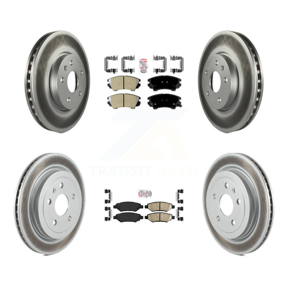 Front Semi-Metallic Rear Ceramic Pad Coat Disc Brake Rotor Kit For Chevrolet Camaro LT LS KGA-102296