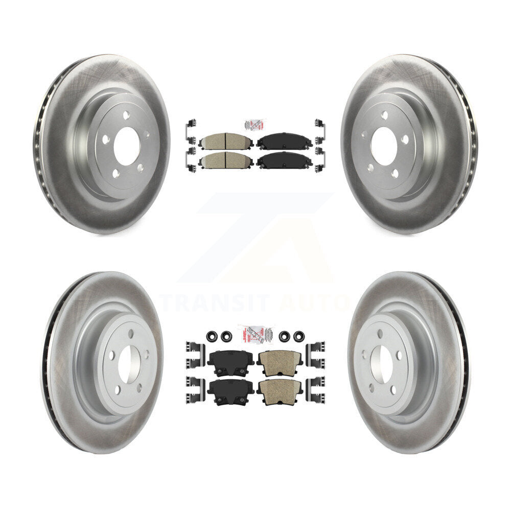 Front Rear Ceramic Pad Coated Disc Brake Rotors Kit For Dodge Charger With Police Package KGA-102298