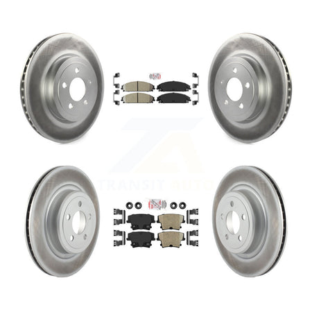 Front Rear Ceramic Pad Coated Disc Brake Rotors Kit For Dodge Charger With Police Package KGA-102298