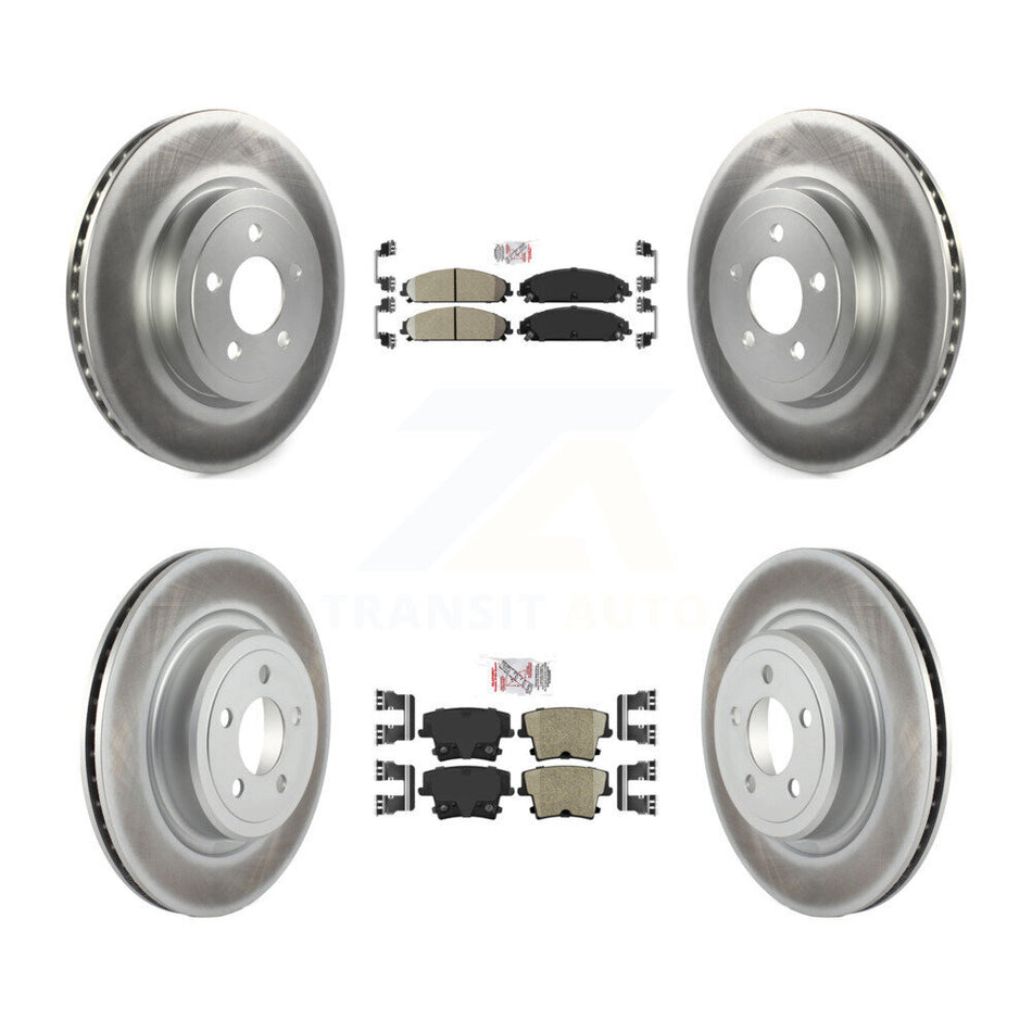 Front Rear Ceramic Pad Coated Disc Brake Rotors Kit For Dodge Charger With Police Package KGA-102299