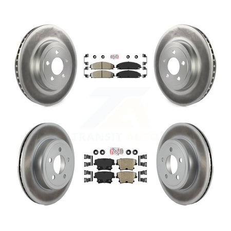 Front Rear Ceramic Pad & Coated Brake Rotor Kit For Dodge Charger Chrysler 300 Challenger KGA-102319