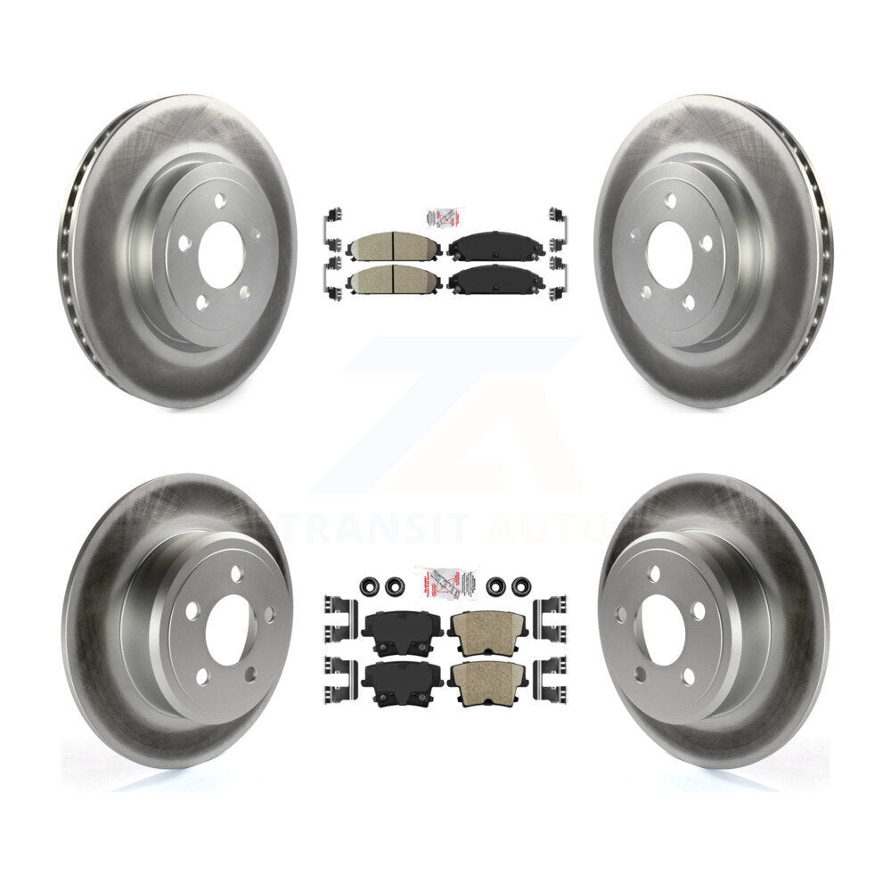 Front Rear Ceramic Pad Coat Disc Brake Rotor Kit For 2005-2006 Chrysler 300 AWD with 3.5L KGA-102359