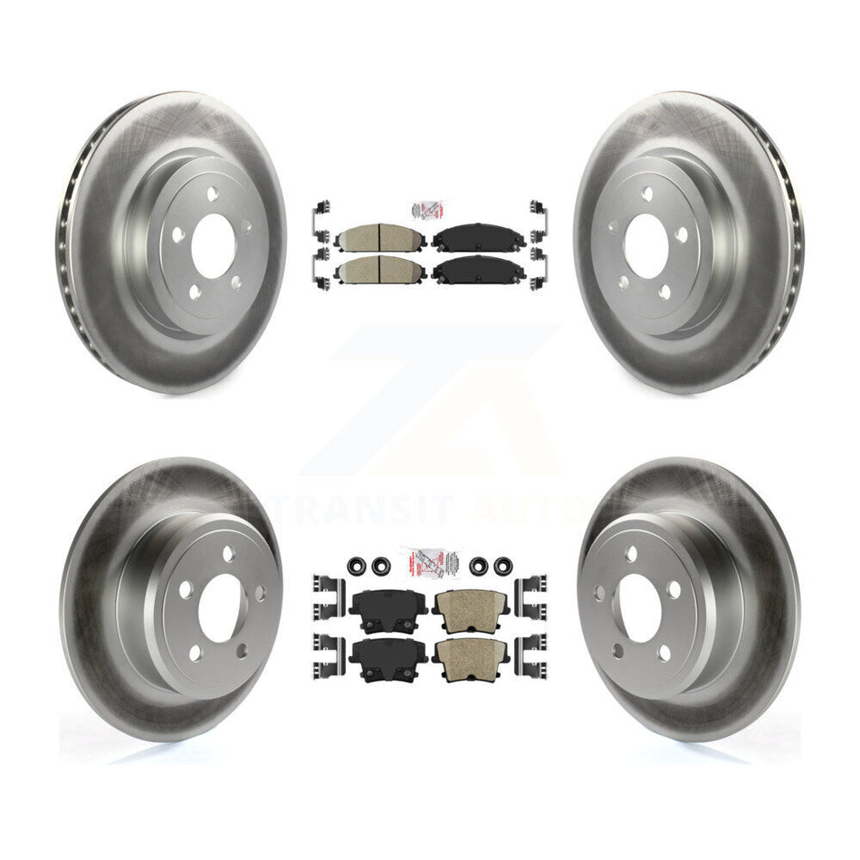 Front Rear Ceramic Pad Coat Disc Brake Rotor Kit For 2005-2006 Chrysler 300 AWD with 3.5L KGA-102359