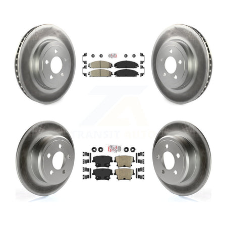 Front Rear Ceramic Pad Coat Disc Brake Rotor Kit For 2005-2006 Chrysler 300 AWD with 3.5L KGA-102360
