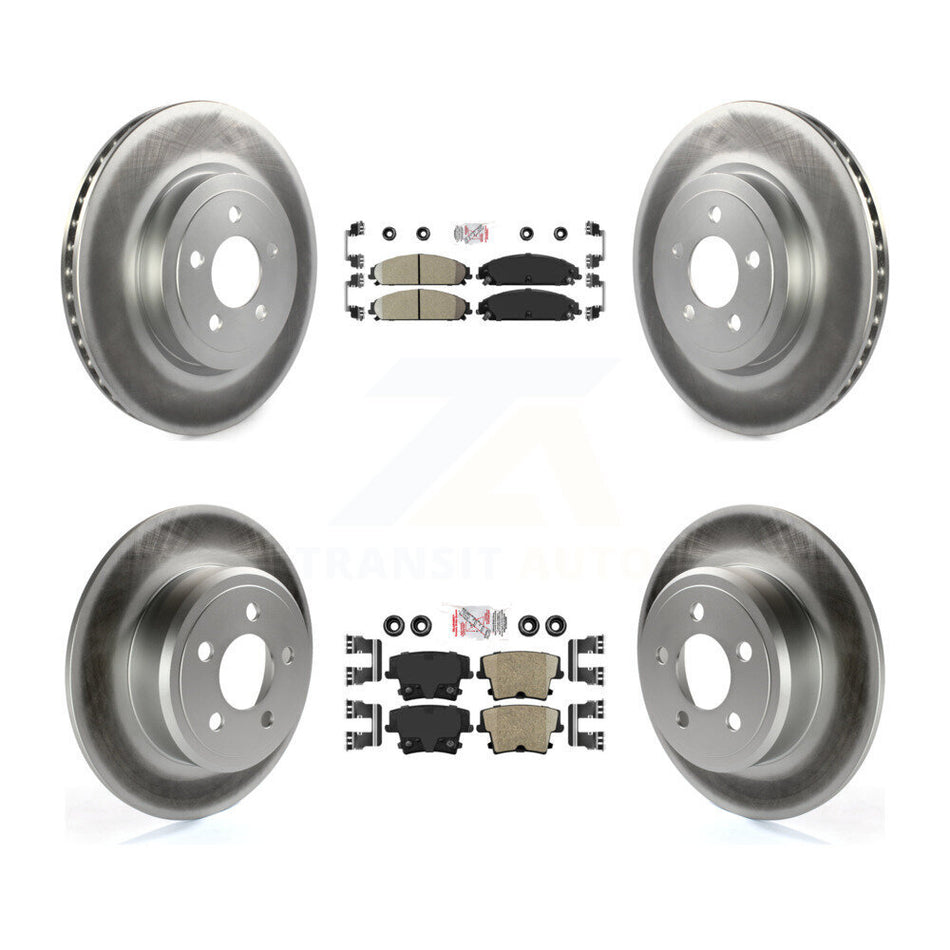 Front Rear Ceramic Pad Coat Disc Brake Rotor Kit For 2005-2006 Chrysler 300 AWD with 3.5L KGA-102360