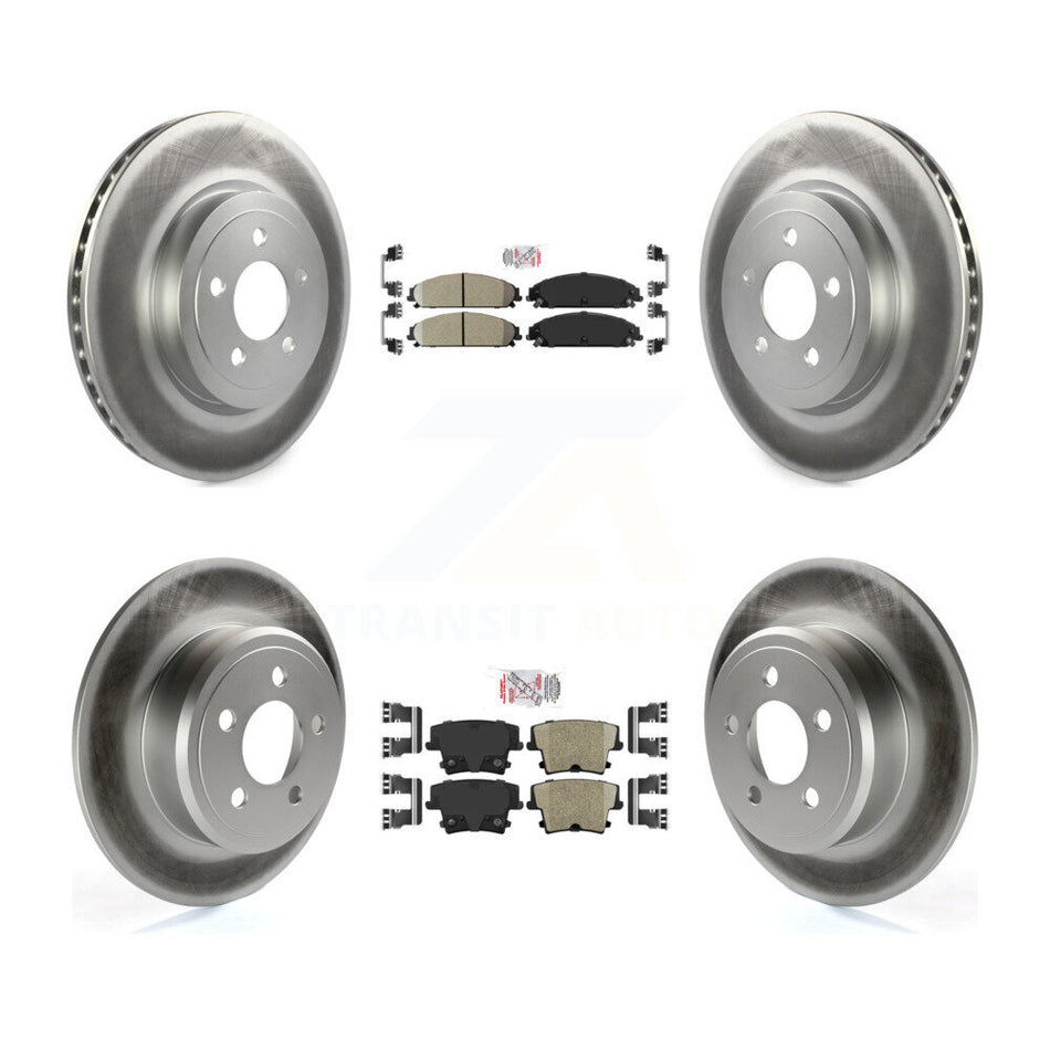 Front Rear Ceramic Pad Coat Disc Brake Rotor Kit For 2005-2006 Chrysler 300 AWD with 3.5L KGA-102370
