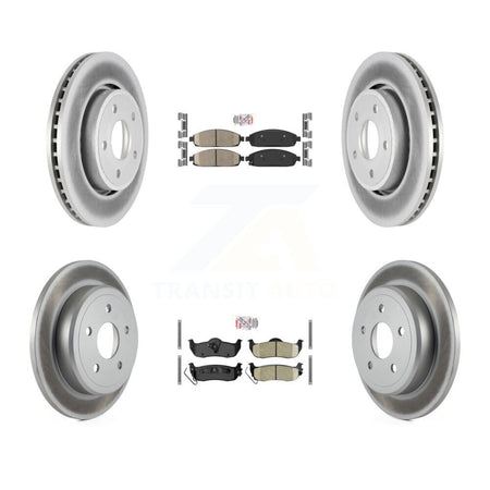 Front Rear Ceramic Pad And Coated Disc Brake Rotors Kit For Jeep Grand Cherokee Commander KGA-102387