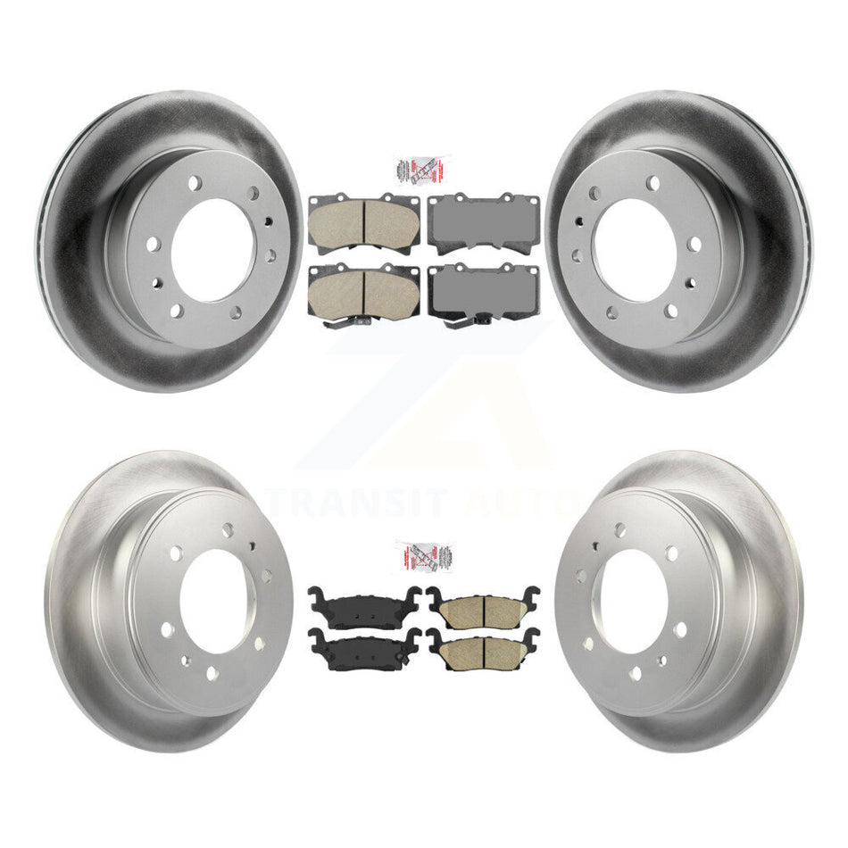 Front Rear Ceramic Pads And Coated Disc Brake Rotors Kit For Hummer H3 H3T KGA-102389