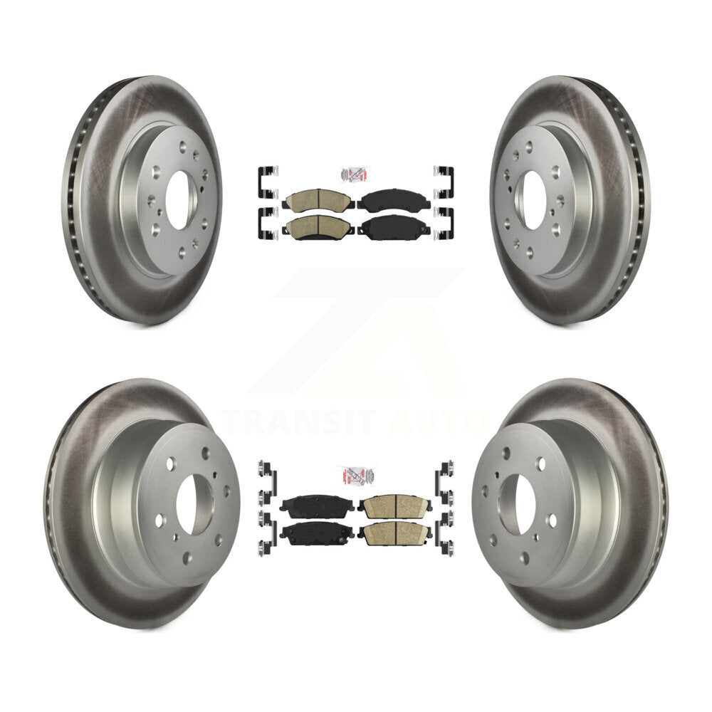 Front Rear Ceramic Pad Coat Brake Rotor Kit For Chevrolet Avalanche Cadillac GMC Tahoe XL KGA-102398