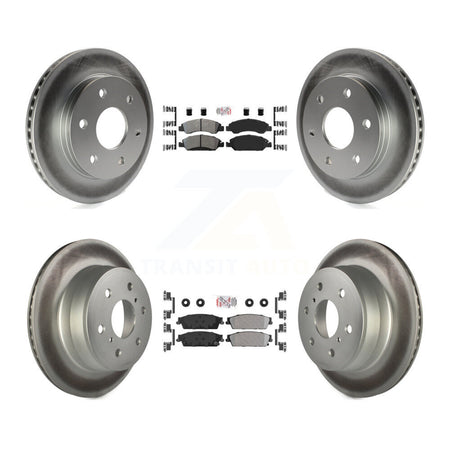 Front Rear Semi-Metallic Pad Coat Brake Rotor Kit For 07 GMC Sierra 1500 Disc rear brakes KGA-102401
