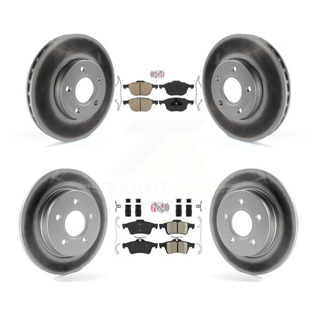 Front Rear Ceramic Pads And Coated Disc Brake Rotors Kit For Ford Focus KGA-102415