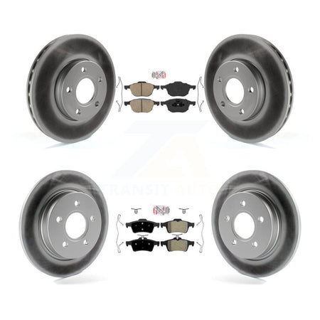 Front Ceramic Rear Semi-Metallic Pads And Coated Disc Brake Rotors Kit For Ford Focus KGA-102417