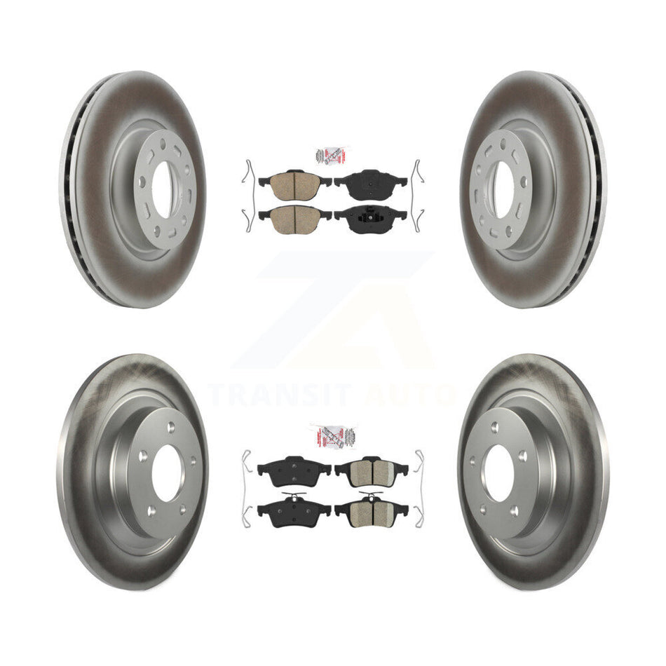 Front Rear Ceramic Pads And Coated Disc Brake Rotors Kit For Mazda 5 KGA-102419