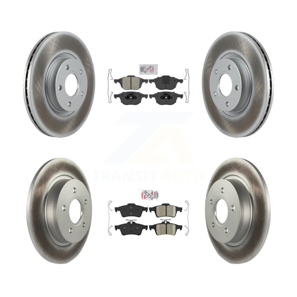Front Semi-Metallic Rear Ceramic Pad Coat Disc Brake Rotors Kit For Volvo S40 C30 V50 C70 KGA-102424