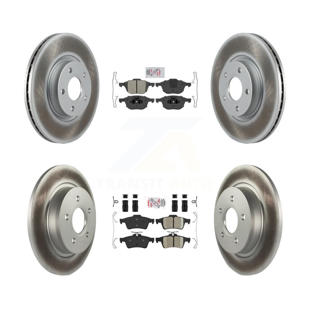 Front Semi-Metallic Rear Ceramic Pad Coat Disc Brake Rotors Kit For Volvo S40 C30 V50 C70 KGA-102426