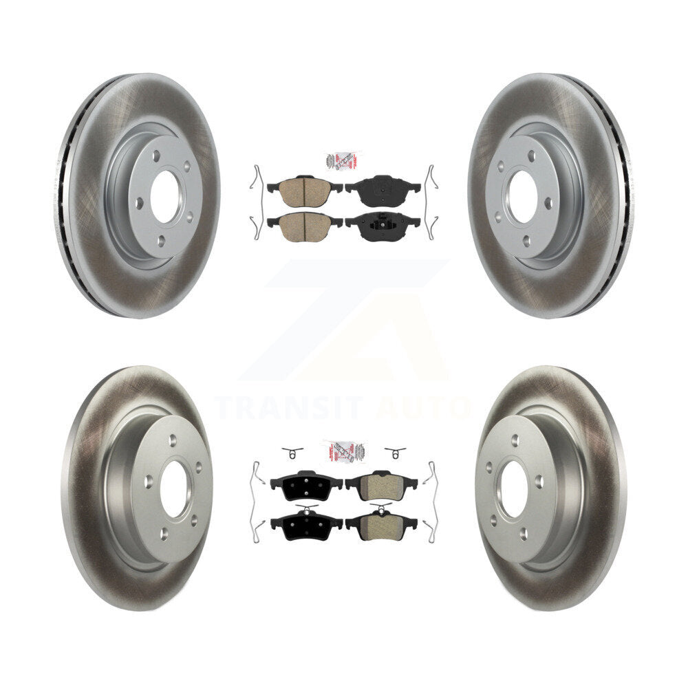 Front Ceramic Rear Semi-Metallic Pad Coat Disc Brake Rotors Kit For Volvo S40 C30 V50 C70 KGA-102429