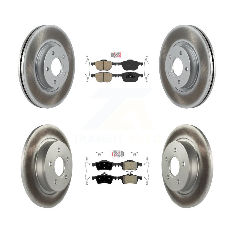 Front Ceramic Rear Semi-Metallic Pad Coat Disc Brake Rotors Kit For Volvo S40 C30 V50 C70 KGA-102429