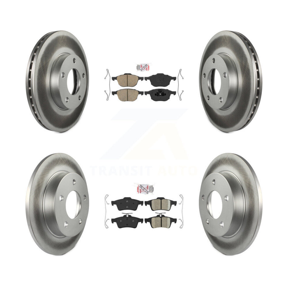 Front Rear Ceramic Pads And Coated Disc Brake Rotors Kit For Mazda 3 Sport KGA-102434