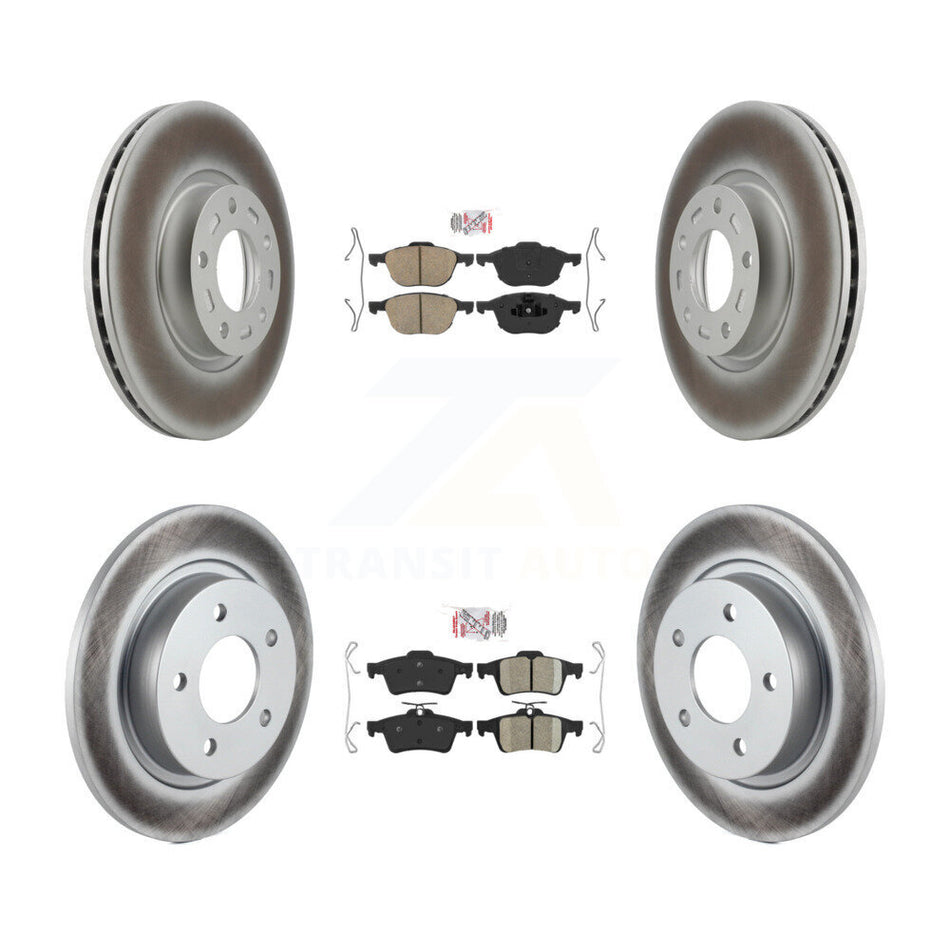 Front Rear Ceramic Pads And Coated Disc Brake Rotors Kit For Mazda 3 Sport KGA-102436