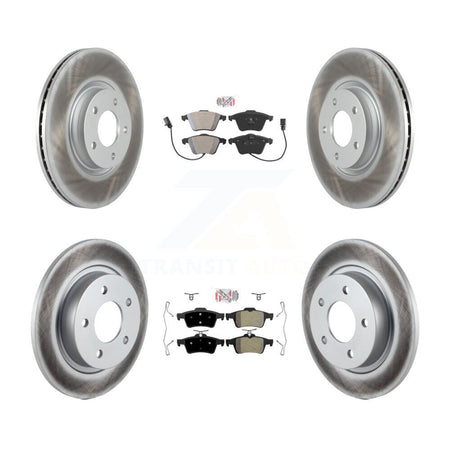 Front Rear Semi-Metallic Pads And Coated Disc Brake Rotors Kit For Mazda 3 KGA-102447