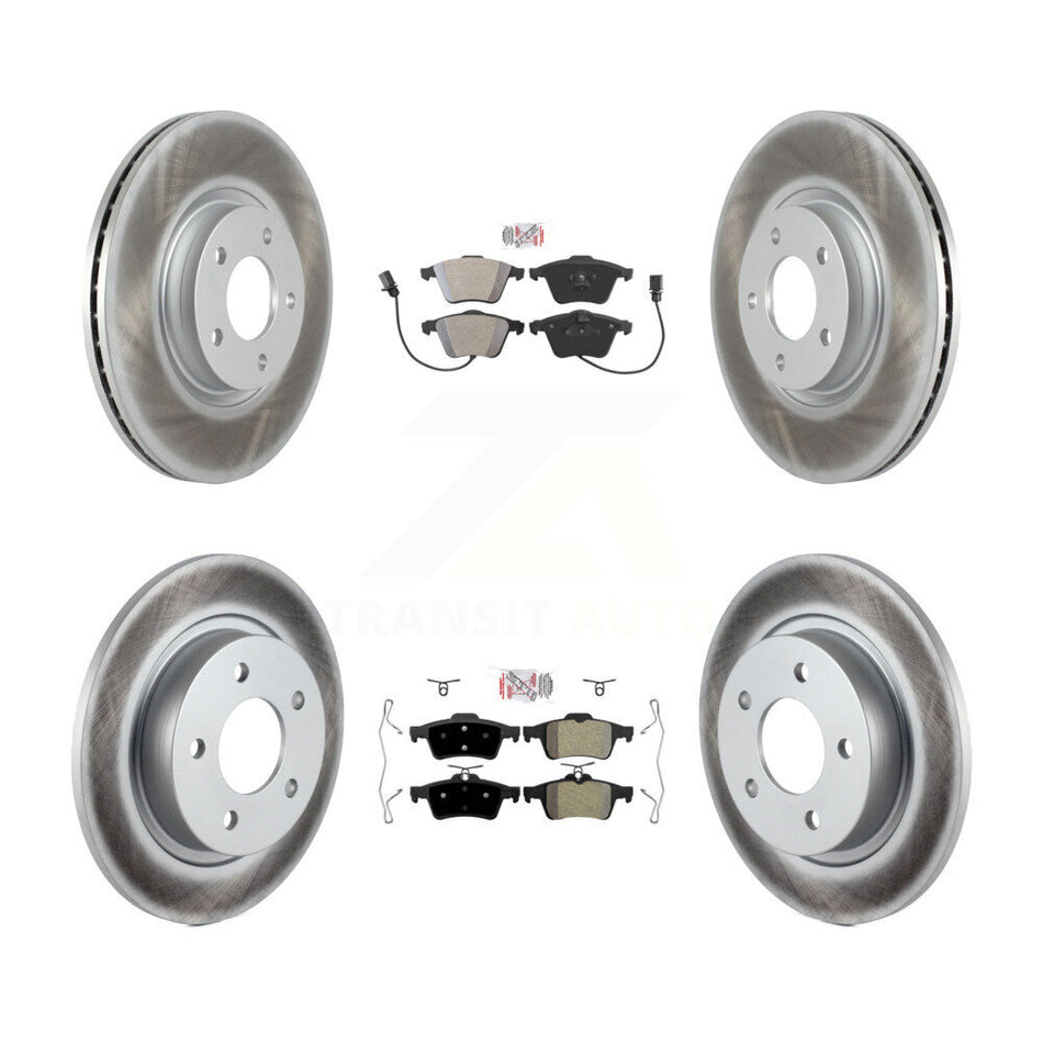 Front Rear Semi-Metallic Pads And Coated Disc Brake Rotors Kit For Mazda 3 KGA-102447