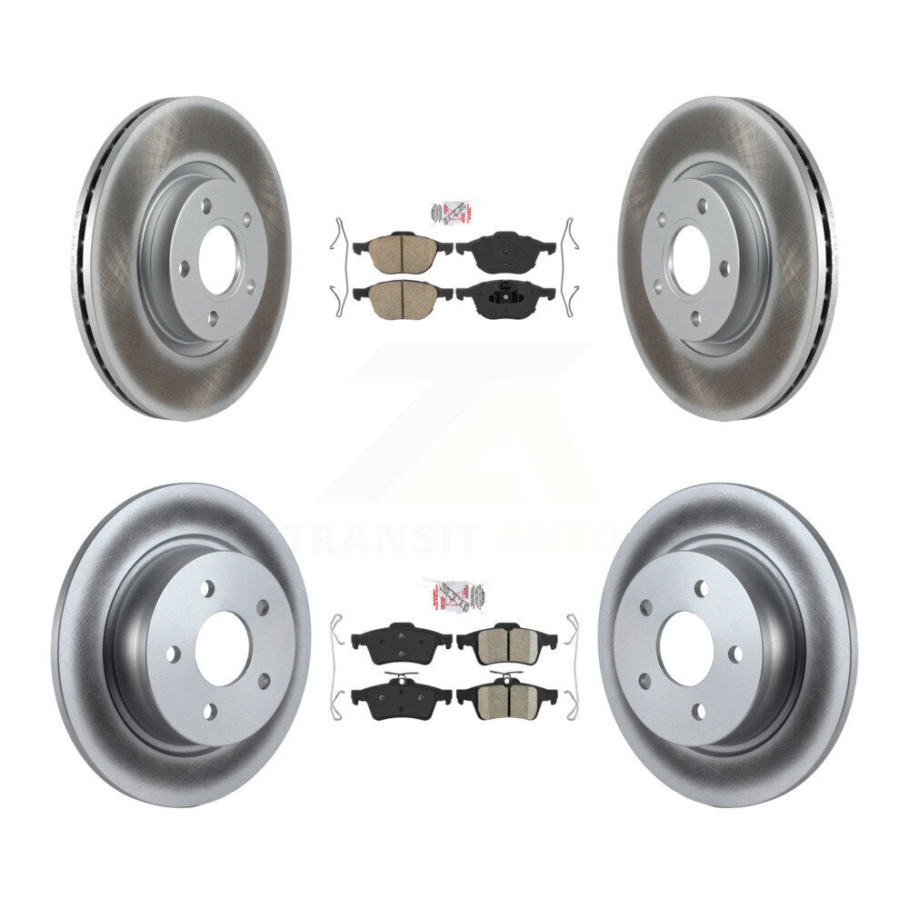 Front Rear Ceramic Pads And Coated Disc Brake Rotors Kit For Ford Escape C-Max KGA-102449