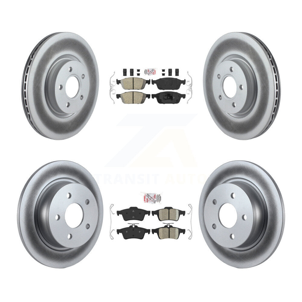 Front Rear Ceramic Pads And Coated Disc Brake Rotors Kit For Ford Escape Transit Connect KGA-102452