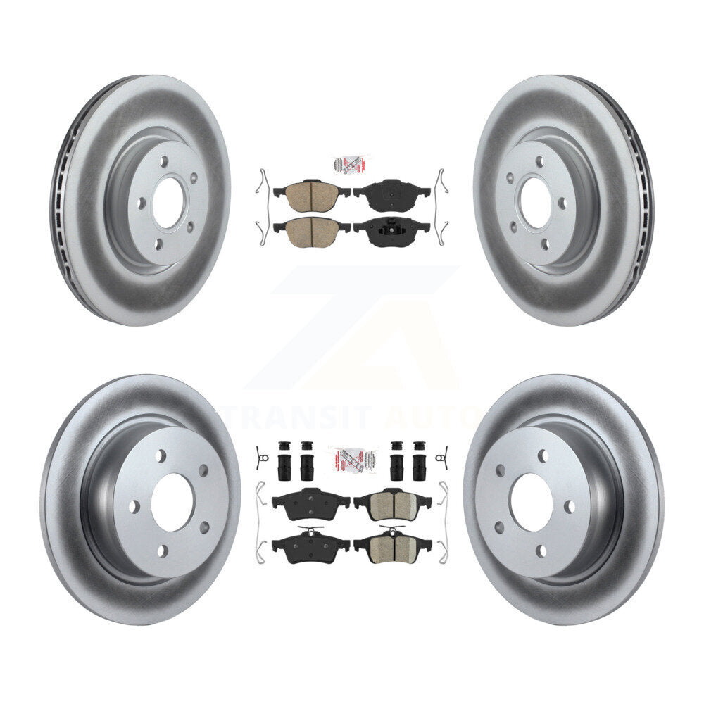 Front Rear Ceramic Pad Coat Brake Rotor Kit For 14 Ford Transit Connect 104.8" wheel base KGA-102457