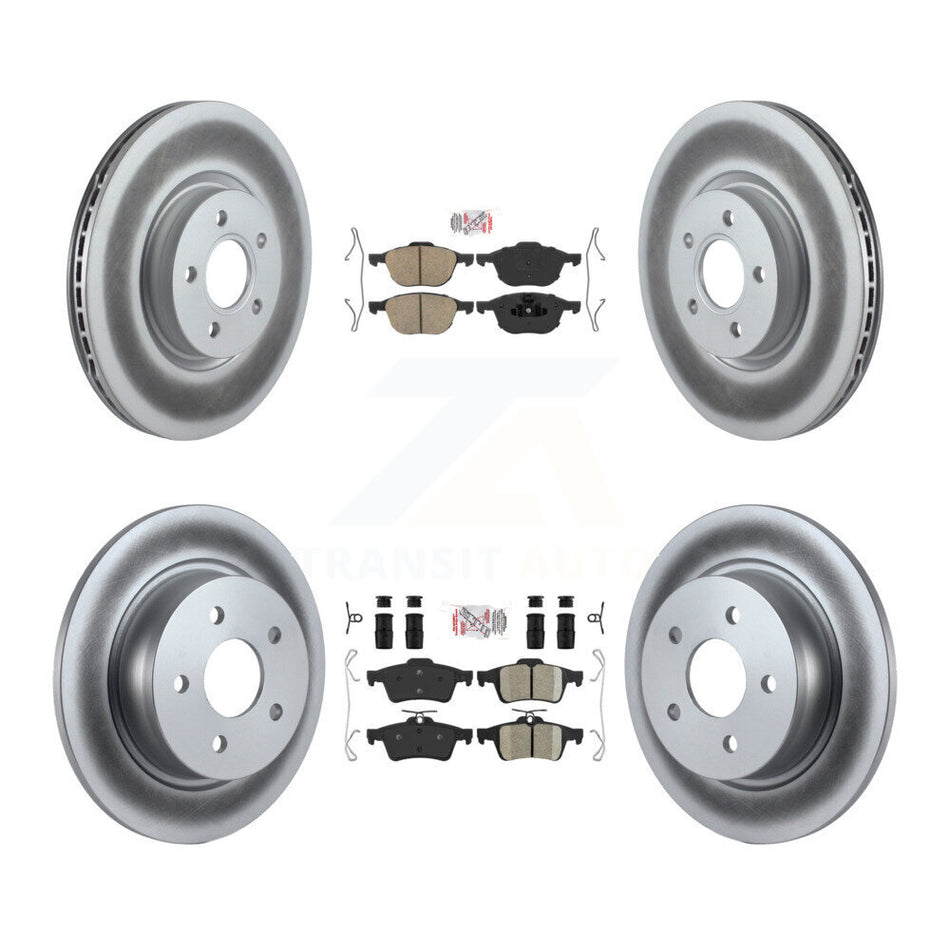 Front Rear Ceramic Pad Coat Brake Rotor Kit For 14 Ford Transit Connect 104.8" wheel base KGA-102457