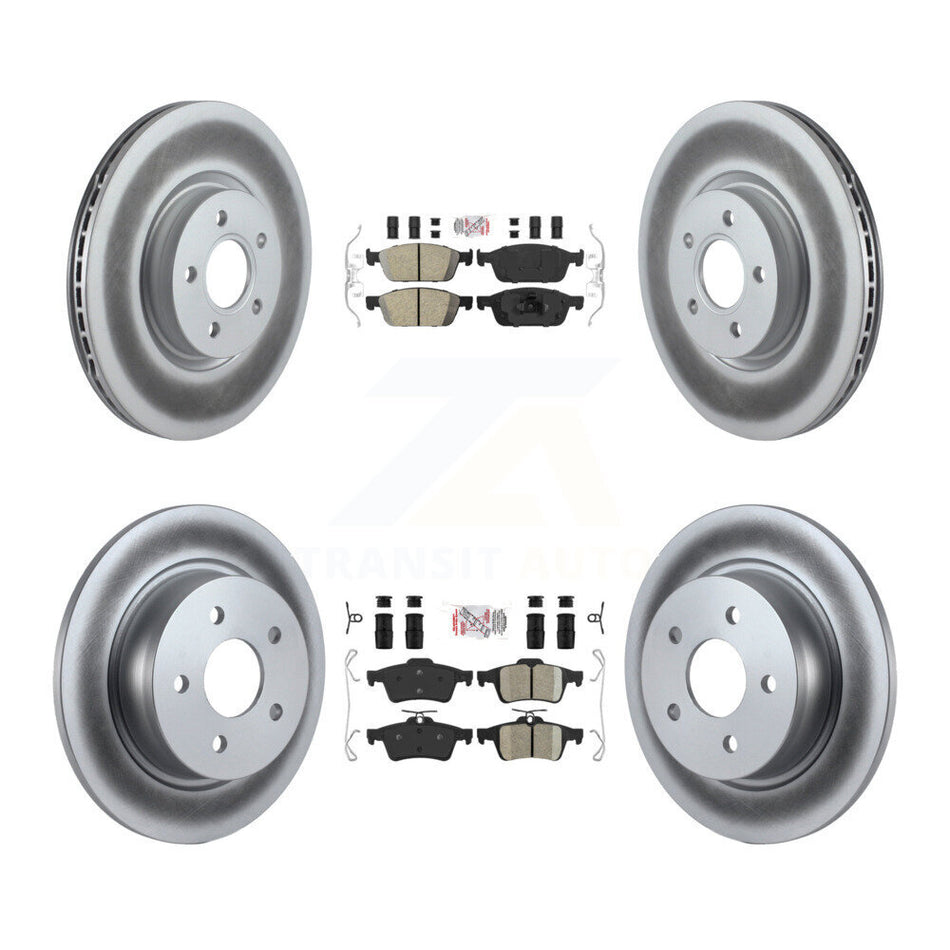 Front Rear Ceramic Pads And Coated Disc Brake Rotors Kit For Ford Escape Transit Connect KGA-102458