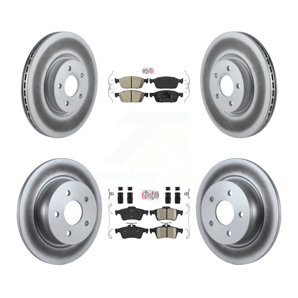 Front Rear Ceramic Pads And Coated Disc Brake Rotors Kit For Ford Escape Transit Connect KGA-102459