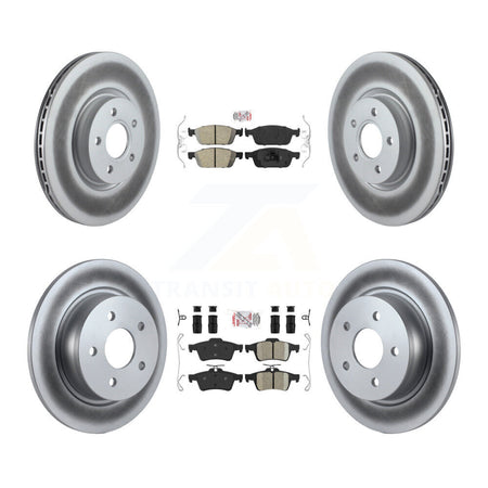 Front Rear Ceramic Pads And Coated Disc Brake Rotors Kit For Ford Escape Transit Connect KGA-102459