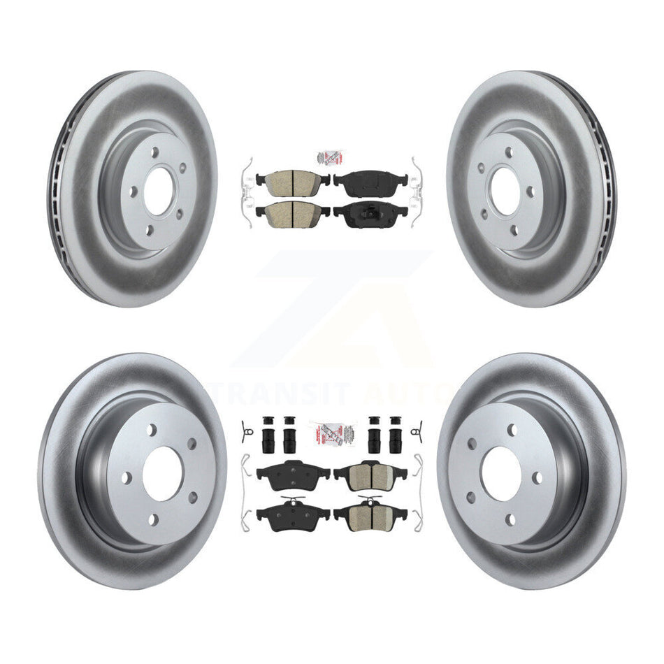 Front Rear Ceramic Pads And Coated Disc Brake Rotors Kit For Ford Escape Transit Connect KGA-102459
