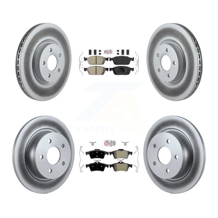 Front Ceramic Rear Semi-Metallic Pad Coat Brake Rotor Kit For Ford Escape Transit Connect KGA-102464