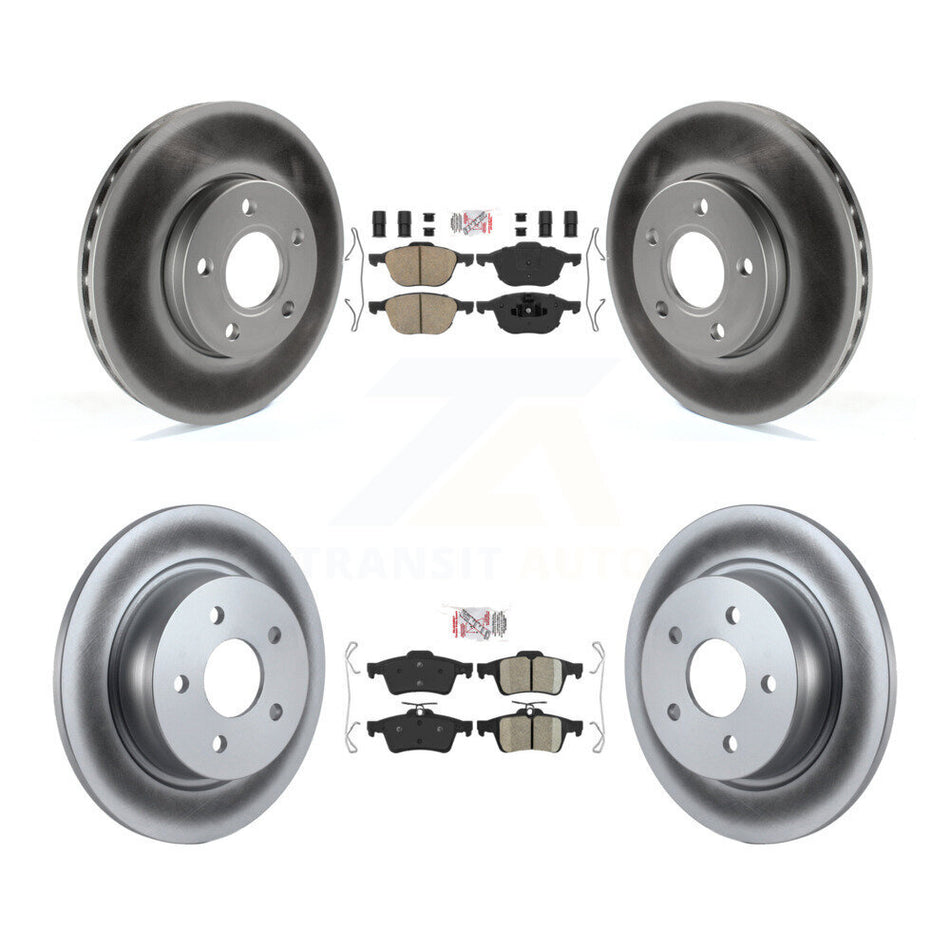 Front Rear Ceramic Pads And Coated Disc Brake Rotors Kit For Ford C-Max KGA-102470