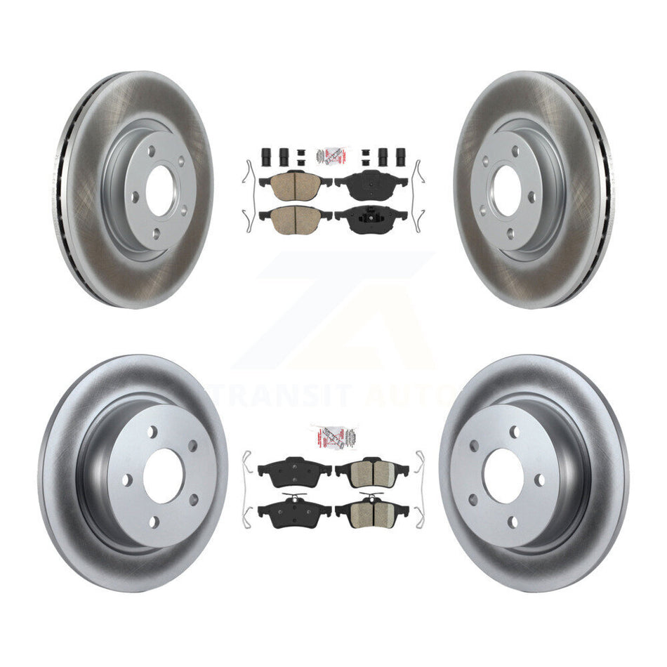Front Rear Ceramic Pads And Coated Disc Brake Rotors Kit For Ford Escape C-Max KGA-102472